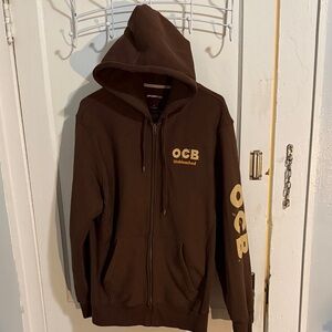 OCB Brown Hoodie with Gold Accents